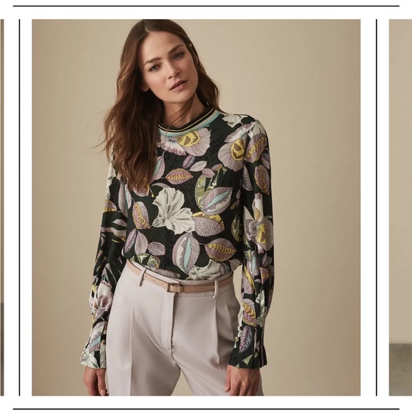 Reiss Tops - REISS Flora Floral Printed Blouse